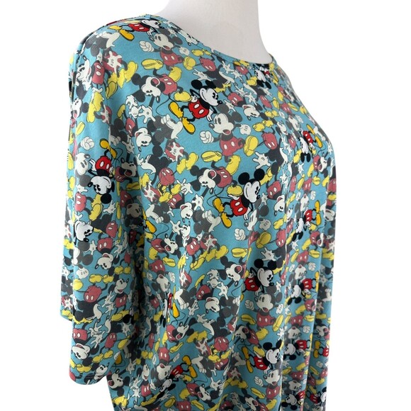 NWT LulaRoe x Disney Mickey Mouse Irma Tunic Top Short Sleeve Plus Size 3XL - Picture 10 of 15